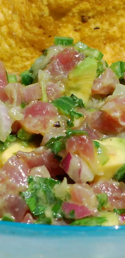 Ceviche de Atún y Camarón